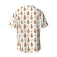 thumbnail image 4 of Goofa Cute Carrot Print Printed Men's Casual Short-sleeved Shirt,Lightweight Breathable Button-down,Summer Casual men's top,Versatile Fashion shirt-Medium, 4 of 7