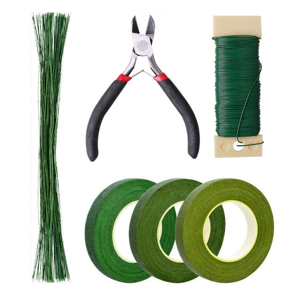 Green Floral Tape Floral Arrangement Tool Kit Floral Tape Stem Wrap Green Stem Wire For Bouquet Stem Wrap Florist Floral Wire