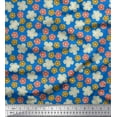 thumbnail image 1 of Soimoi Cotton Poplin Fabric Blossom Floral Printed Craft Fabric by The Yard 42 Inch Wide, 1 of 3