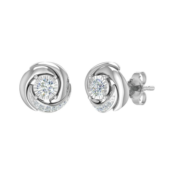 1/4 Carat Diamond Stud Earrings in 10K White Gold