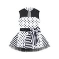 thumbnail image 4 of DPOIS Girls Kids Polka Dots Print Ballet Tutu Dress Bowknot Dance Mesh Skirt White 14, 4 of 7