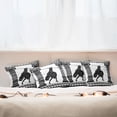 thumbnail image 7 of Ambesonne Retro Throw Pillow Cover 4 Pack, Warrior Ready Attack, 24", Black White, 7 of 7