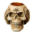thumbnail image 1 of (2 Pack) Halloween Skeleton Candlestick 3 Piece Set Decorative Resin Sculpture for Home Desktop Ornament Creating a Festive Atmosphere, 1 of 6