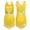 Yellow, variant on iiniim Women's Fringe Latin Belly Dance Costume Fringe Crop Top with Tiered Tassels Skirt Rave Outfits Yellow M
