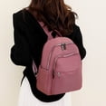 thumbnail image 2 of Stylago Mini Women Backpacks Fashion Ladies Nylon Daypack Lightweight Multiple Zipper Shopping Travel Small Schoolbags Pink, 2 of 6