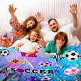 thumbnail image 5 of Soccer Girls Blanket Soft Flannel Soccer Blanket Outdoor,Soccer Blankets and Throws Soccer Stuff,Best Soccer Gifts for Boys Girl Adults Soccer Lovers 50"x60", 5 of 6