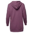 thumbnail image 3 of A2Y Women's Relax Fit Long Sleeve Kangaroo Pockets Hoodie Sweatshirts Egg Plant L, 3 of 6