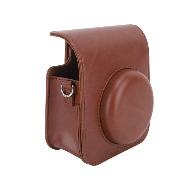 Funda Para Cámara Instantánea, Bolsa Protectora Para Cámara Suave De Cuero PU Marrón Retro Para Mini 12