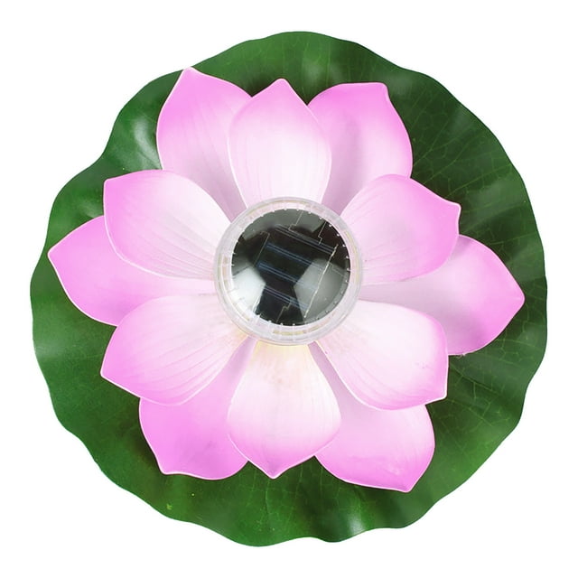 Leutsin LED Solar Powered Pool Floating Lotus-Light Garden Water Flower Lamp