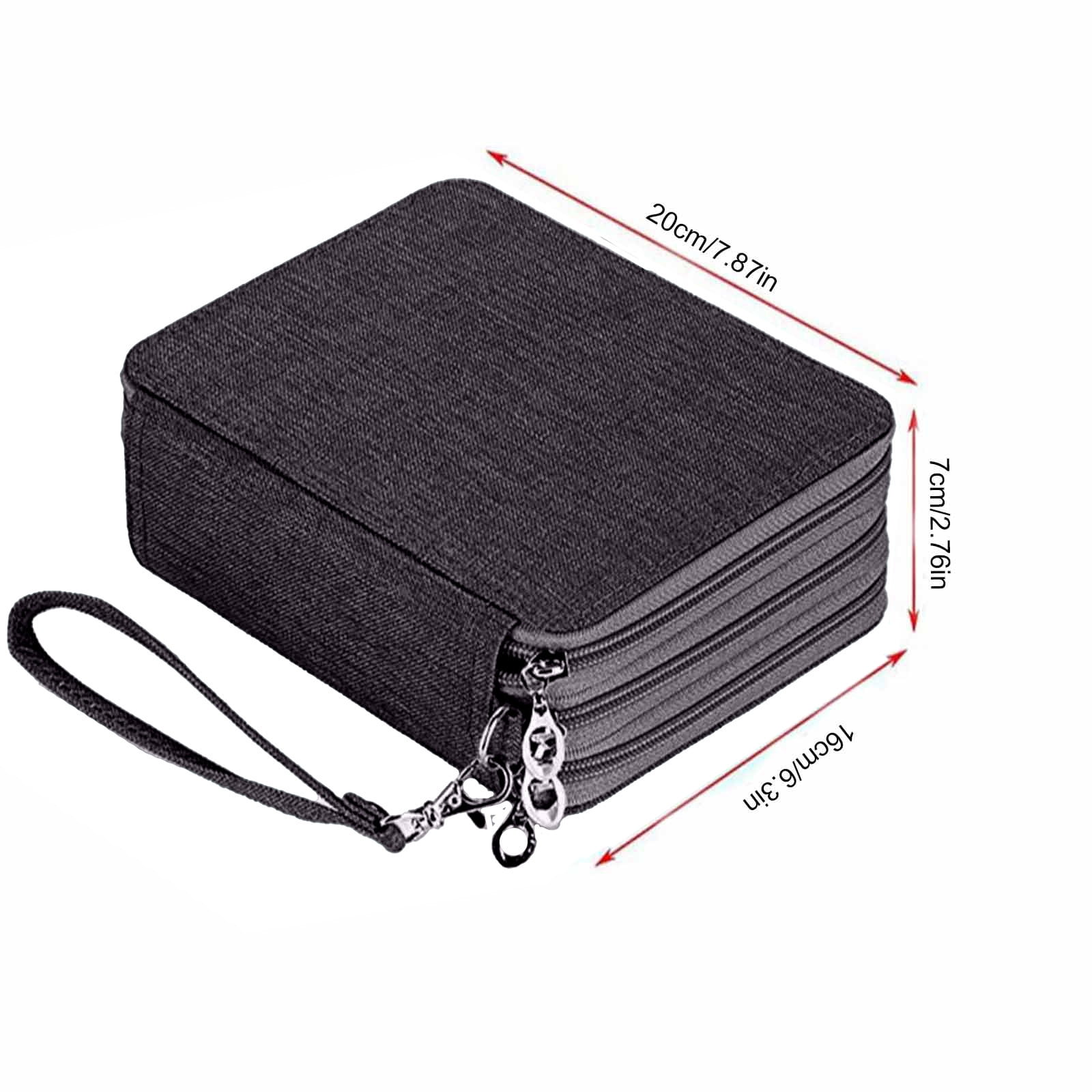 Specollect Clearance 2Pcs Large Capacity Pencil Case,72 Slots Colored Pencil Pouch Bag Portable Pencil Holder Stationery Organizer with Compartments for Office and Travel 20x7x16cm