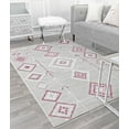 thumbnail image 3 of Soleil BR15M Native Fushchia Tribal Moroccan gray Area Rug, 8'x10', 3 of 10