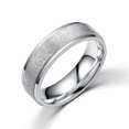thumbnail image 2 of Anillo de acero de titanio esmerilado de estilo europeo y americano de moda para mujer, anillo de pareja de moda de estilo coreano, joyería de mano para hombre, 2 of 6