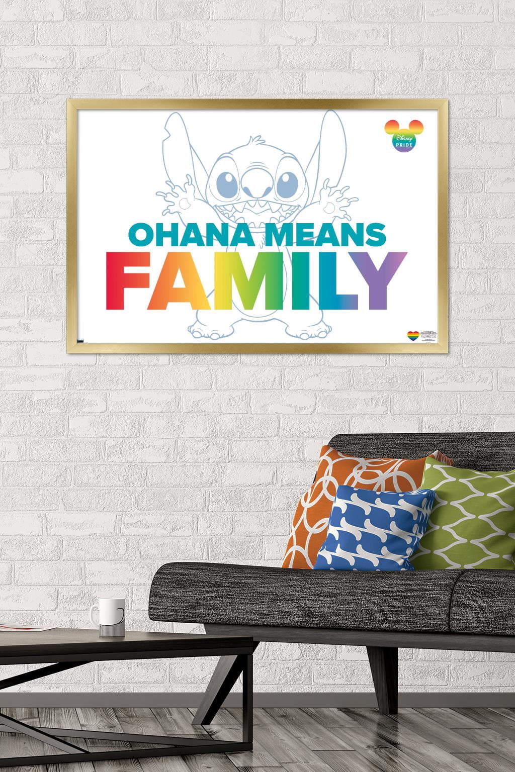 Disney Lilo and Stitch - Family Pride Wall Poster, 22.375" x 34" Framed