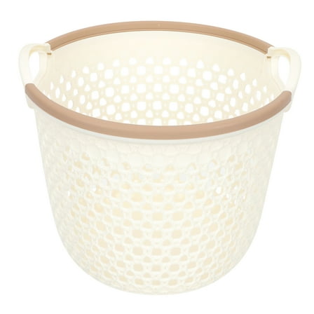 HOOWIFFY Dirty Laundry Basket Plastic Storage Organizer Beige 1Pack