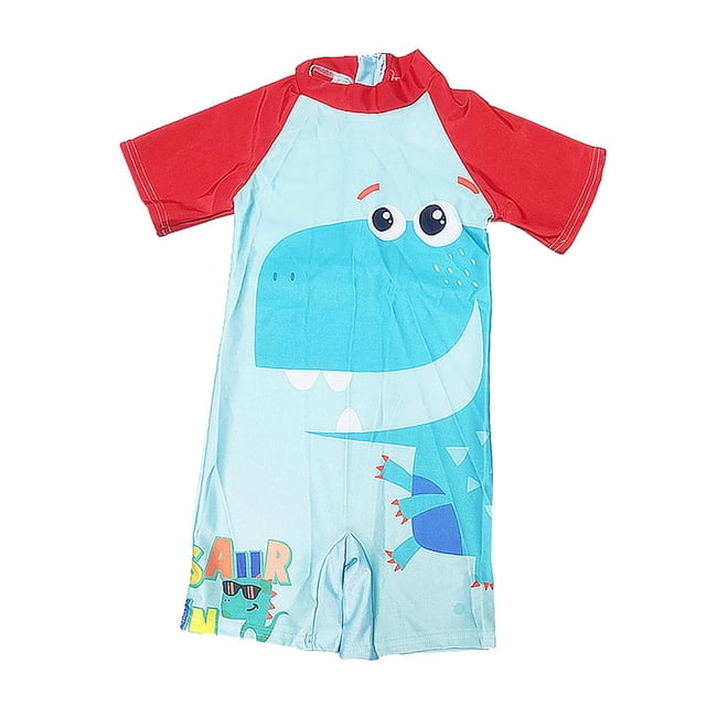 Traje de baño para niños Traje de baño de una pieza para niños Protección Dinosaurio rojo XXL Sunnimix Traje de baño para niños