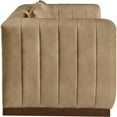 thumbnail image 6 of Meridian Furniture Mallina Tan Vegan Leather Loveseat, 6 of 8