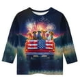 thumbnail image 4 of Taqqpue 4th of July Shirt for Girls and Boys American Flag T-Shirts for Kids Toddler Cotton Summer 3/4 Sleeve Crewneck Tops Patriotic Tee Tops Kids Independence Day Outfit 1-13 Years, 4 of 5