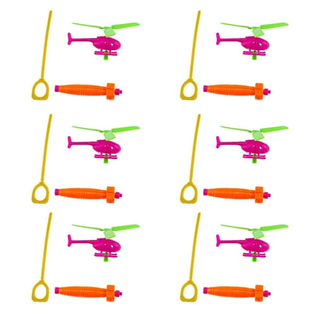 

Plane Toys 6pcs Flying Plane Toys Kids Playthings Flying Helicopter Toys (Assorted Color)