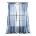 thumbnail image 5 of Martha Stewart Delicate Stripe Curtain Panel Pair, Indigo, Pole Top, Sheer, Indoor, Adult, 2 Piece Set, 50"x 84", 5 of 5