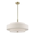 thumbnail image 4 of 52138-01 Livex Lighting Monroe - 5 Light Pendant In Timeless Style-17 Inches Tall and 24 Inches Wide-Antique Brass Finish    -Traditional Installation, 4 of 14