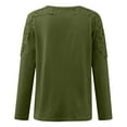 thumbnail image 3 of Pntutb Rollback Women Autumn Long Sleeve Blouse Round Neck Casual Pullover Tops, 3 of 6