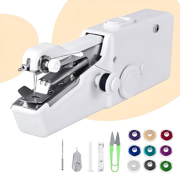 ZEPARO Portable Handheld Sewing Machine,White
