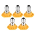 thumbnail image 1 of 15 Grados Alta Presión Lavadora Rociador Boquilla Conector Amarillo 5uds, 1 of 1