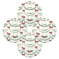 thumbnail image 2 of Round Placemats Set of 4 Heat Resistant Washable Kitchen Table Decorations 15.4in Christmas Decorations, 2 of 7