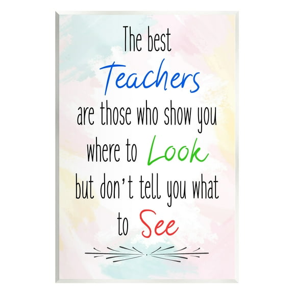 Stupell The Best Teachers Pastel Phrase Inspirational Painting Wall Plaque Unframed Art Print Wall Art