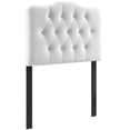 thumbnail image 1 of Modway Annabel Twin Diamond Tufted Performance Velvet Headboard in White, 1 of 8