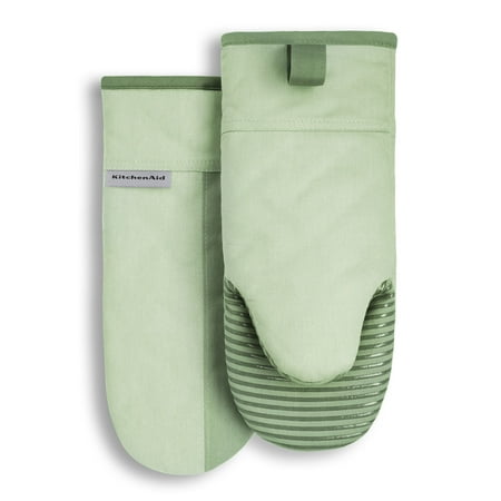 

KitchenAid Beacon Two-Tone Oven Mitt Set Pistachio/Graphite Green 5.75 x13 Set of 2 Available in Multiple Colors