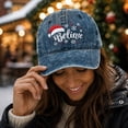 thumbnail image 5 of Baseball Caps For Unisex Vintage Washed Soft Crown Christmas Hat Believe Snowflake Santa Embroidery Sun Shading Headwear, 5 of 6