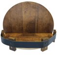 thumbnail image 1 of Wooden Vintage Whiskey Barrel Shelf Hand Crafted Liquor Bottle Display Rack, 1 of 5