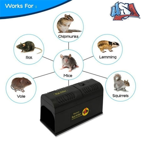 Filfeel Electronic Mice Rat Traps Effective and Powerful killer for Rat,Squirrels Mice and Other Similar Rodents Using High Voltage Humane Exterminating Best Pest (Mouse Traps That Work Best)