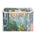 thumbnail image 7 of Yayeee Collapsible Cube Storage Bin with Lid Fabric Closet Decorative Basket with Handles, Blue Sea Boat, 7 of 7