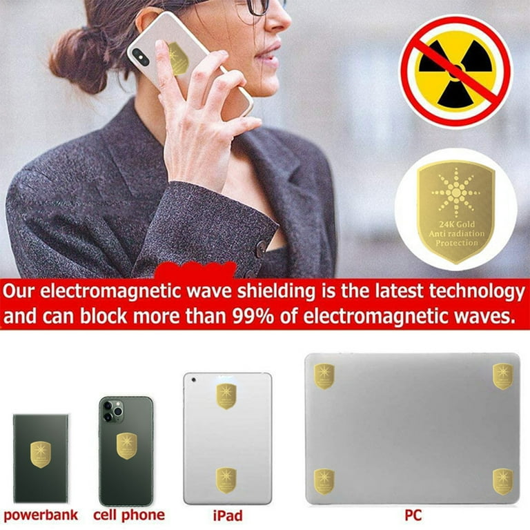 EMF Protection Cell Phone Stickers, 5Pcs 2 In 1 5G EMF Blocker Sticker Anti  Radiation Protector Stickers Electronic Equipment for Mobile Phones Laptops  