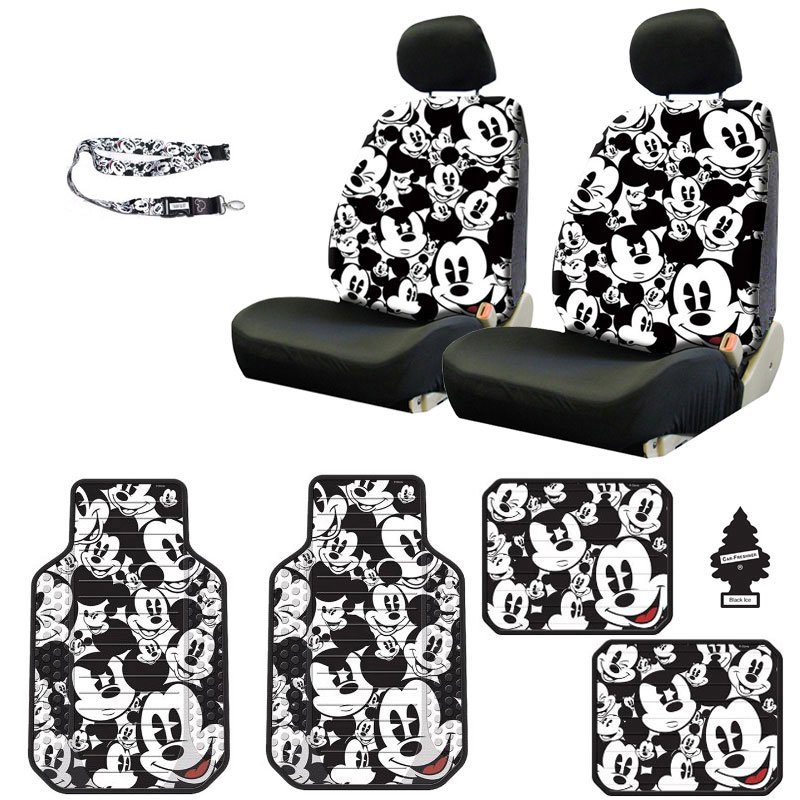 New Design Disney Mickey Mouse Car Seat Covers Floor Mats Accessories
