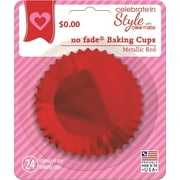 Cake Mate Red Metallic No Fade Bake Liner 24ct