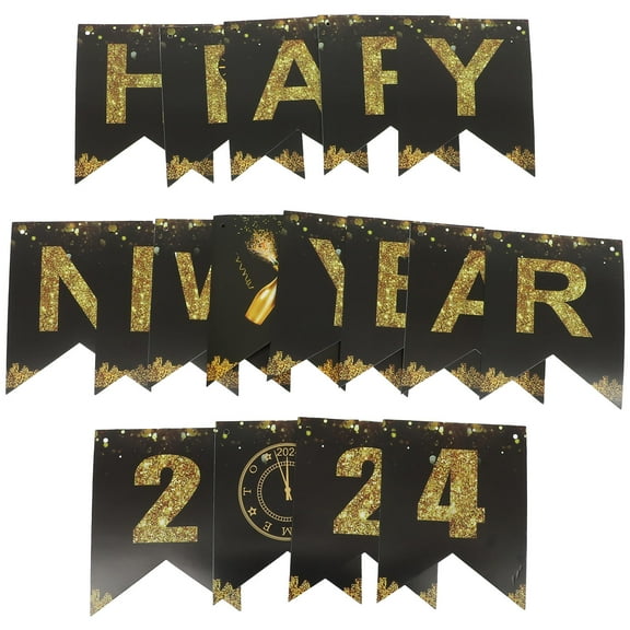 SHINYPASING New Year Decorations Multi Color Paper Card 1Set For Home Decoration