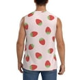 thumbnail image 4 of Fotbe Men's Strawberry Print Men's Sleeveless Muscle Tank Tops Casual T-Shirts for Gym Workout Beach-Large, 4 of 8