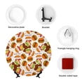 thumbnail image 4 of Gaeub Burger Print Ceramic Plate,Dinner Plates,Bone China Decorative Plates with Display Stand,Art Ceramic Ornaments for Wall Hanging Decoration-10in, 4 of 6