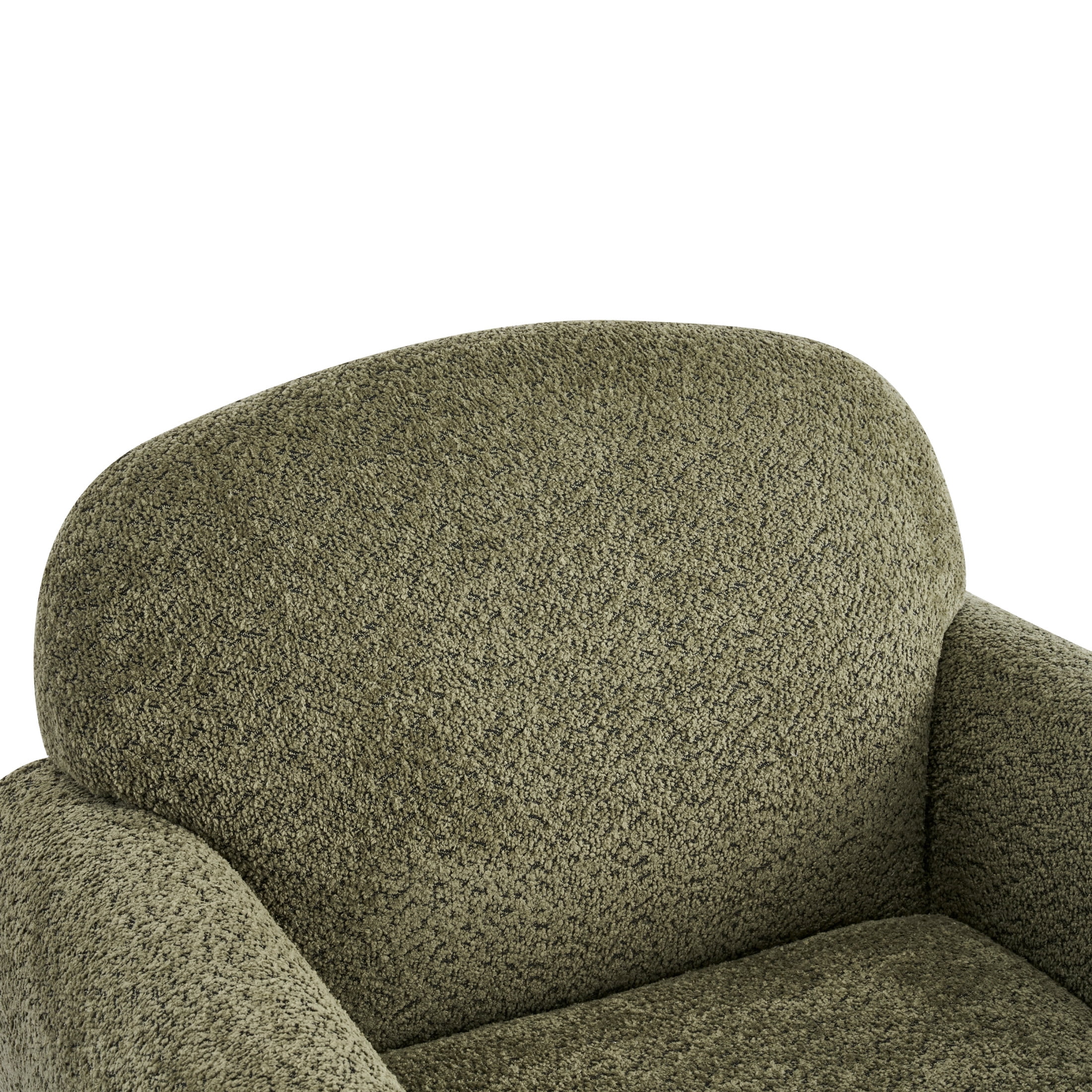 Christopher Knight Home 33" Upholstered Accent Chair, Modern Lounge Chair with Round Legs, Olive Green