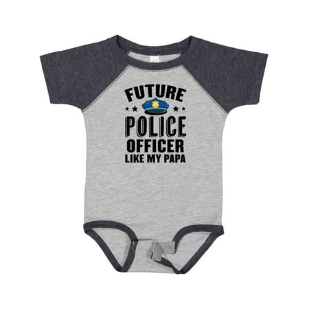 

Inktastic Future Police Officer Like My Papa Gift Baby Boy or Baby Girl Bodysuit