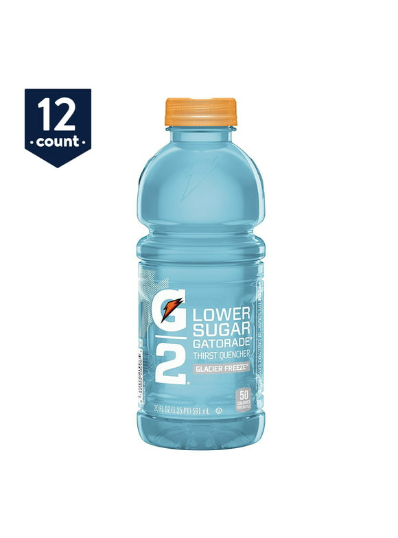 Gatorade G2 Thirst Quencher Lower Sugar Glacier Freeze Sports Drink, 20 fl oz, 12 Count Bottles