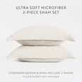thumbnail image 3 of Comfort Canopy 2-Pack Pillow Shams Set - Ultra Soft & Breathable, King, Ivory, 3 of 11