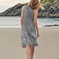 thumbnail image 3 of WILLBEST Vestidos De Verano Vestido De Lino Para Mujer Vestido De Playa Informal Hasta La Rodilla Vestido Sin Mangas Vestido Casual Estampado De Verano Con Bolsillos, 3 of 3