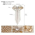 thumbnail image 2 of Austrian Crystal Hair Clips, 2 Pcs Sparkly Gold Rhinestones Hairpins Flower Barrettes, Elegant Metal Hairgrip Hair Headwear Wedding Accessories for Women Girls, 2 of 4
