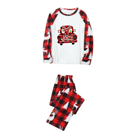 

Shldybc Christmas Family Pajamas Matching Sets Christmas Women Mommy Printed Top+Pants Family Matching Pajamas Set Christmas Pajamas for Adults and Kids Holiday Xmas Sleepwear Set