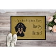 thumbnail image 2 of Carolines Treasures Smooth Black and Tan Dachshund Spoiled Dog Lives Here Door Mat Indoor Rug or Outdoor Welcome Mat, 2 of 2