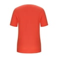 thumbnail image 6 of ATENAR T Shirts for Women Casual V Neck Womens Shirts Solid Color Tee Orange L, 6 of 6